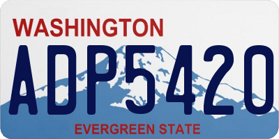 WA license plate ADP5420