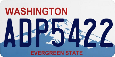 WA license plate ADP5422