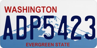 WA license plate ADP5423