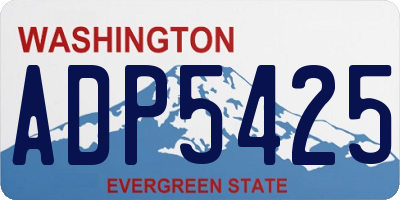 WA license plate ADP5425
