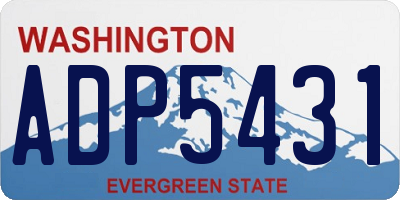 WA license plate ADP5431