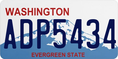 WA license plate ADP5434