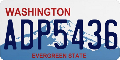 WA license plate ADP5436