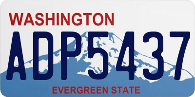 WA license plate ADP5437