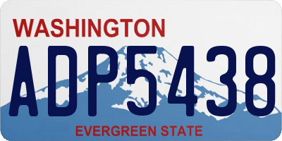 WA license plate ADP5438