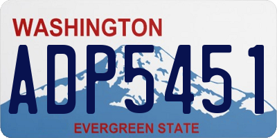 WA license plate ADP5451