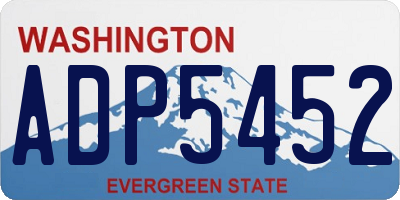 WA license plate ADP5452