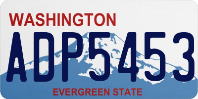 WA license plate ADP5453