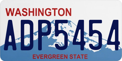 WA license plate ADP5454
