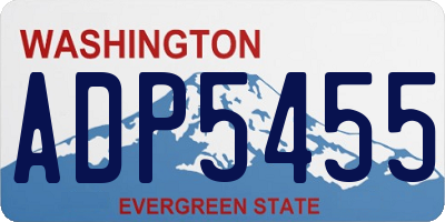 WA license plate ADP5455