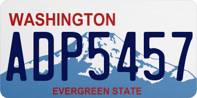 WA license plate ADP5457