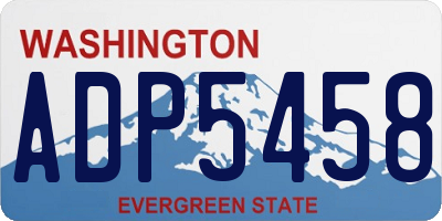 WA license plate ADP5458