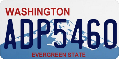 WA license plate ADP5460