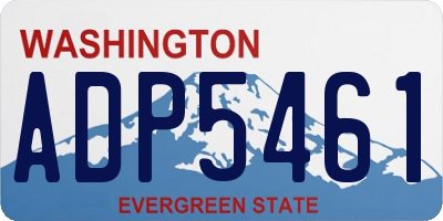 WA license plate ADP5461