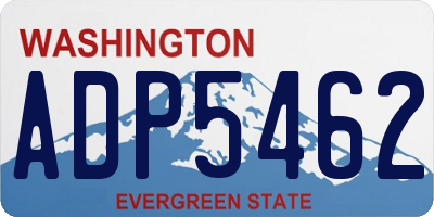 WA license plate ADP5462