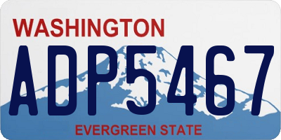 WA license plate ADP5467