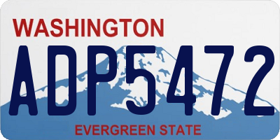 WA license plate ADP5472