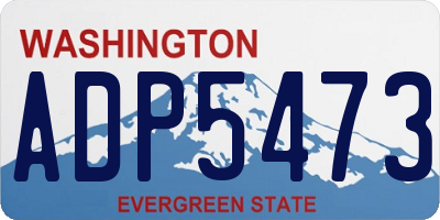 WA license plate ADP5473