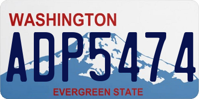WA license plate ADP5474