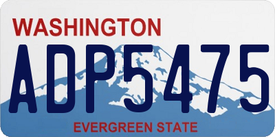 WA license plate ADP5475