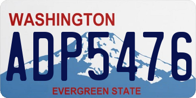 WA license plate ADP5476