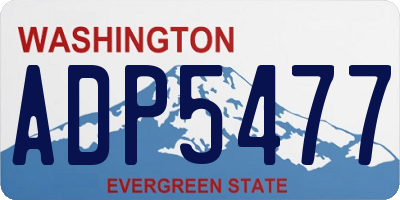 WA license plate ADP5477