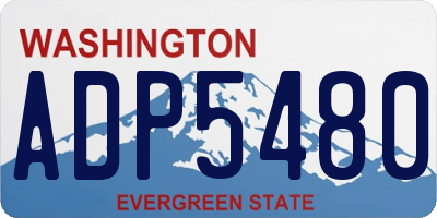 WA license plate ADP5480