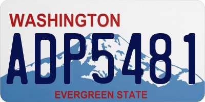 WA license plate ADP5481