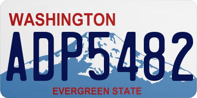 WA license plate ADP5482