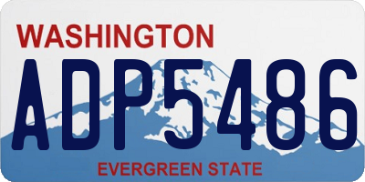 WA license plate ADP5486