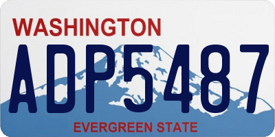 WA license plate ADP5487