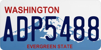 WA license plate ADP5488