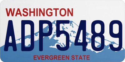 WA license plate ADP5489