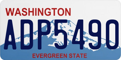 WA license plate ADP5490