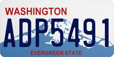 WA license plate ADP5491