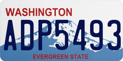WA license plate ADP5493
