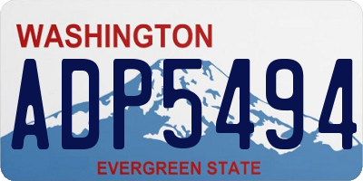 WA license plate ADP5494