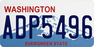 WA license plate ADP5496