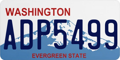 WA license plate ADP5499