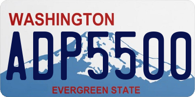 WA license plate ADP5500