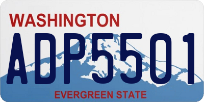 WA license plate ADP5501
