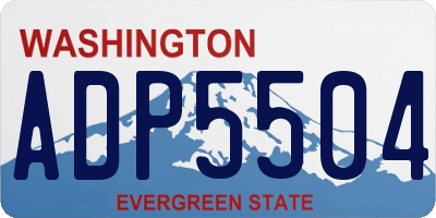 WA license plate ADP5504