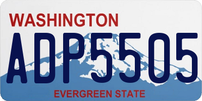 WA license plate ADP5505