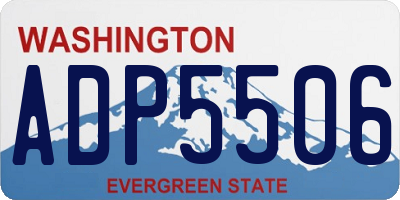 WA license plate ADP5506