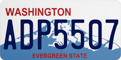 WA license plate ADP5507