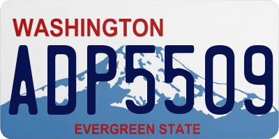WA license plate ADP5509
