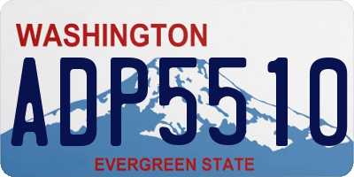 WA license plate ADP5510