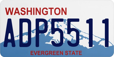 WA license plate ADP5511