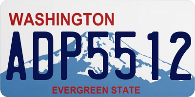 WA license plate ADP5512