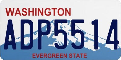 WA license plate ADP5514